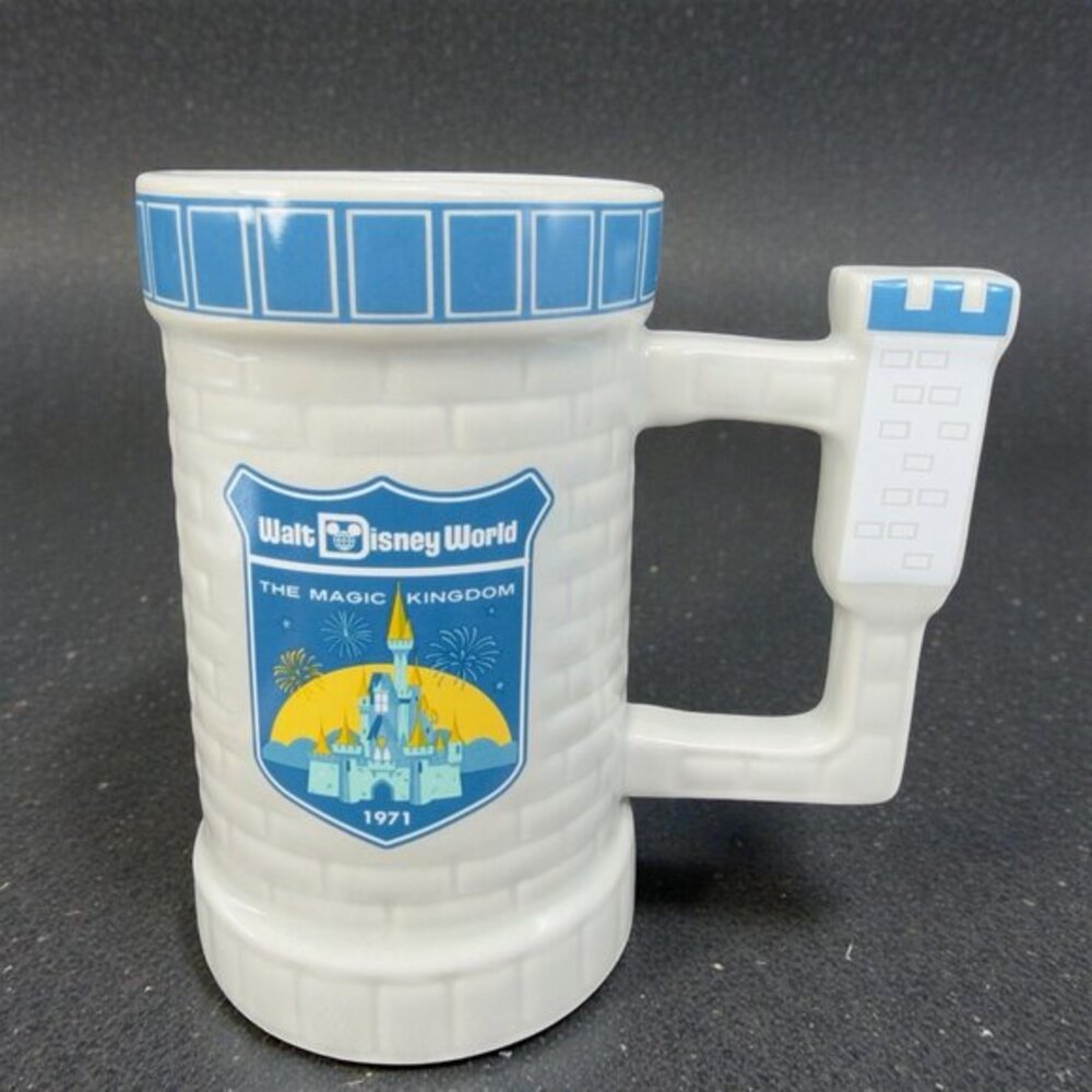 Disney Parks Walt Disney World Castle Tower Mug Cup Ceramic 1971 Coffee Mug Cup